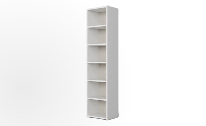 Cabrio libreria 6 vani bianca L.49-L.49 x H.208 x P.39 cm-Bianco-Pannello ecologico-208 cmx49 cm Cabrio libreria 6 vani bianca L.49-L.49 x H.208 x P.39 cm-Bianco-Pannello ecologico-208 cmx49 cm