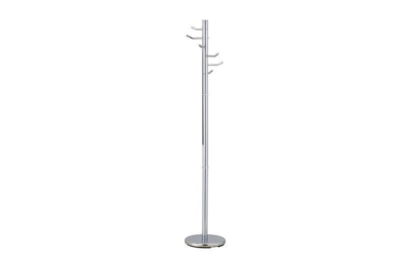Appendiabiti da terra in acciaio cromato H154 cm- -Cromo-Acciaio-154 cmx28 cm