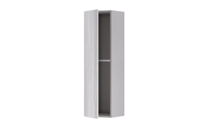 Gilda pensile 1 anta frassino ghiaccio-Struttura grigio chiaro-Legno bianco-Nobilitato-120 cmx36 cm
