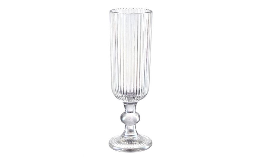 Flute rayas in vetro trasparente 160 ml -in vetro trasparente--Vetro Flute rayas in vetro trasparente 160 ml -in vetro trasparente--Vetro