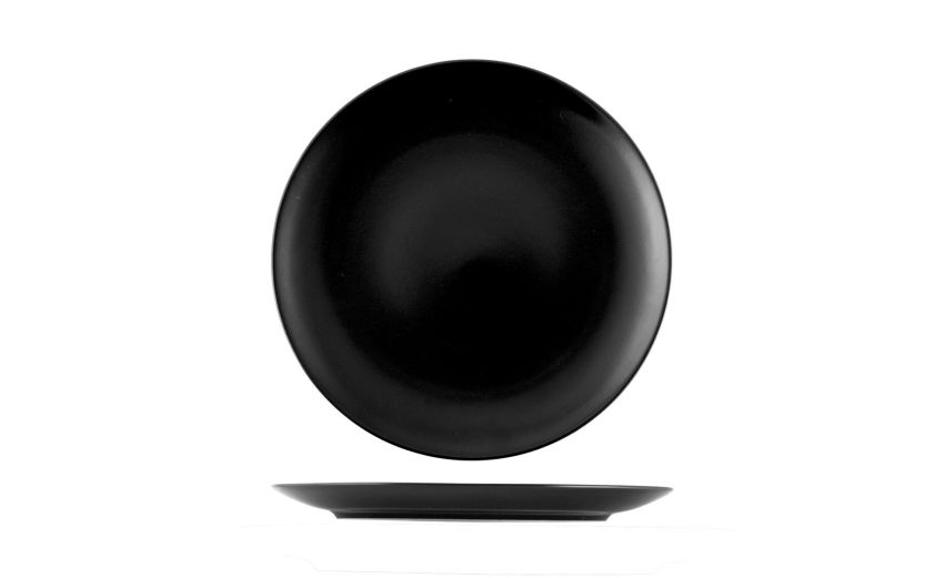 Denver piatto frutta in gres nero Ø20 cm- -Nero-Gres