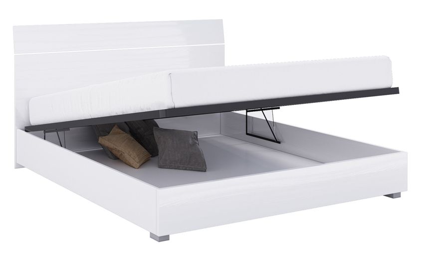 Mia letto con contenitore bianco frassino-In pannello nobilitato-Bianco-Nobilitato-80 cmx172 cm Mia letto con contenitore bianco frassino-In pannello nobilitato-Bianco-Nobilitato-80 cmx172 cm