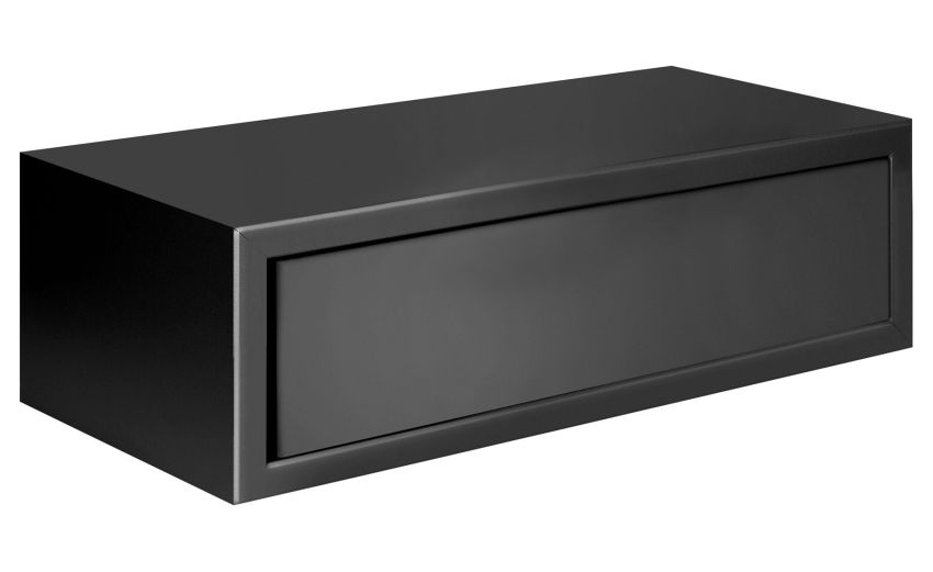 Lego mensola con cassetto in mdf nera 45x20 cm- -Nero-Mdf-13 Lego mensola con cassetto in mdf nera 45x20 cm- -Nero-Mdf-13