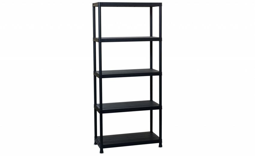 Universal scaffale 5 ripiani nero h180 cm- -Nero-Polipropilene-180 cmx80 cm Universal scaffale 5 ripiani nero h180 cm- -Nero-Polipropilene-180 cmx80 cm