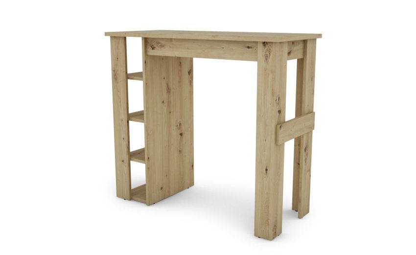 Ontario tavolo bar rovere-In melaminico colore rovere-Legno naturale-Melaminico-103 cmx115 cm