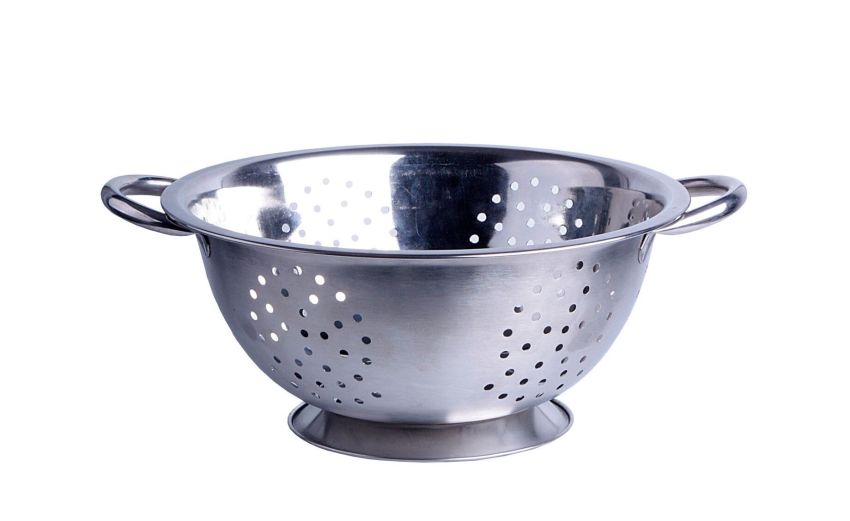Scolapasta in acciaio cromato Ø24 cm-Scolapasta -Cromo-Acciaio-10 cmx30 cm Scolapasta in acciaio cromato Ø24 cm-Scolapasta -Cromo-Acciaio-10 cmx30 cm