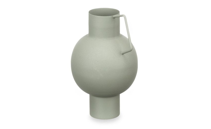 Vaso in metallo bombato verde h23 cm--Verde-Metallo Vaso in metallo bombato verde h23 cm--Verde-Metallo