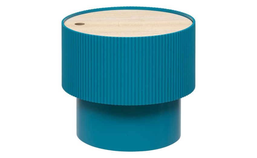 Enola tavolino in mdf blu Ø38