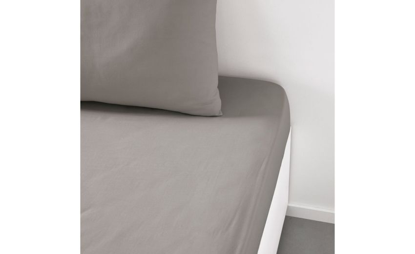 Organic Cotton lenzuolo con angoli singolo tortora- --100% Cotone-Singolo