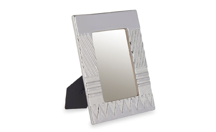 Silver cornice in ceramica argento 19x23 cm- -Argento-Ceramica-23 cmx19 cm