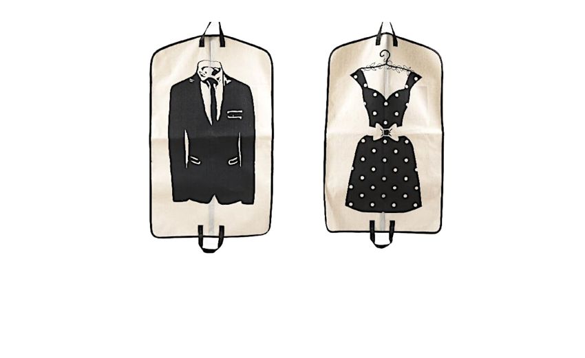 Essentials porta abiti in tessuto avorio H100 cm--Beige-Tessuto-100 cmx60 cm
