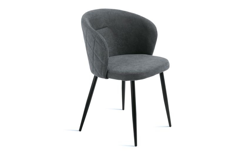 Cordoba sedia in tessuto grigio scuro--Grigio scuro-Tessuto-78 cmx56 cm