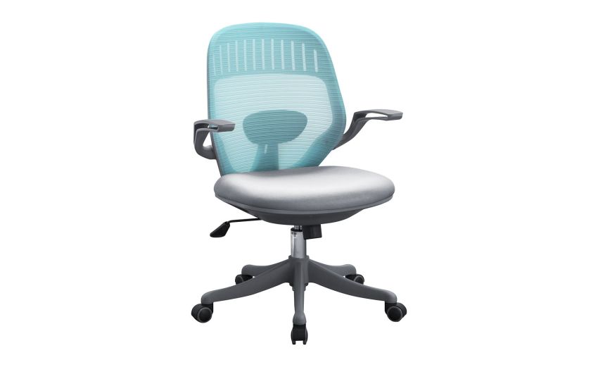 Vega sedia ufficio azzurra-Elevazione a gas-Azzurro-Tessuto-86 cmx64 cm