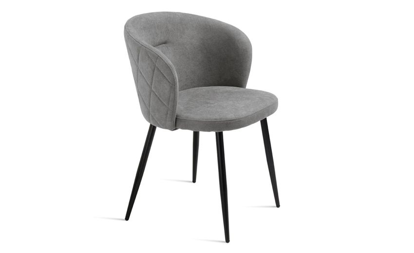 Cordoba sedia in tessuto grigio chiaro--Grigio chiaro-Tessuto-78 cmx56 cm