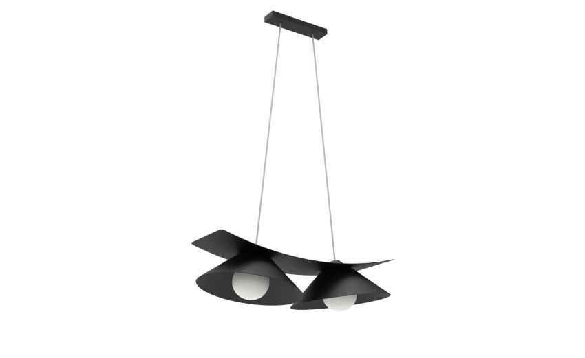 Miller sospensione 2 luci in metallo nero -Antiscivolo-Nero-Metallo Miller sospensione 2 luci in metallo nero -Antiscivolo-Nero-Metallo