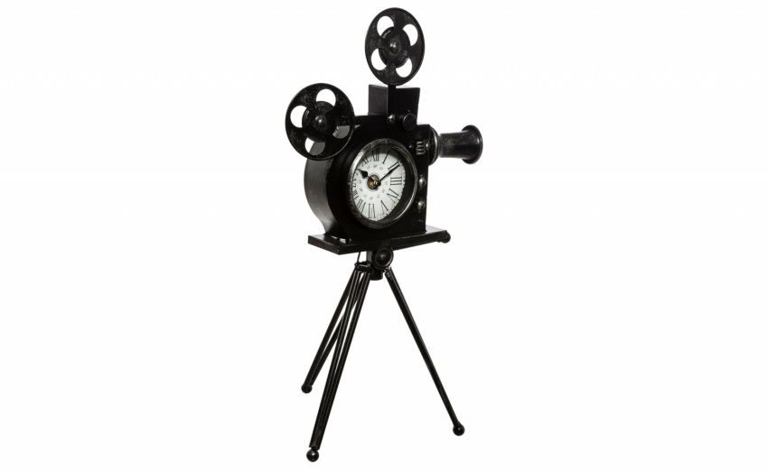 Camera orologio in metallo nero H53 cm- -Nero-Metallo-53 cmx29 cm Camera orologio in metallo nero H53 cm- -Nero-Metallo-53 cmx29 cm