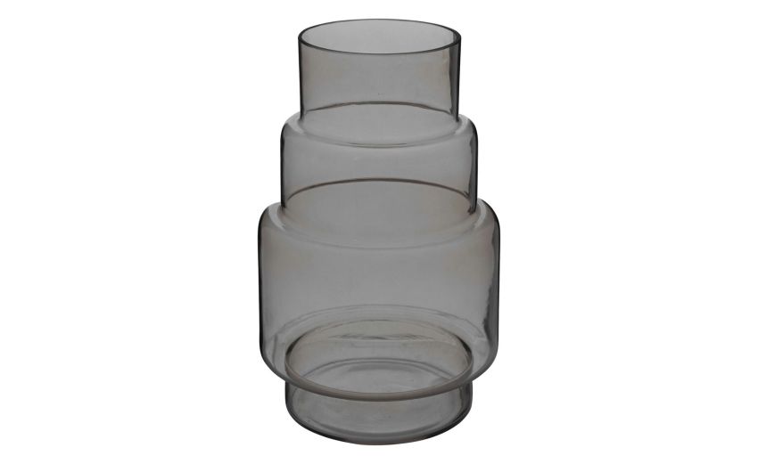 May vaso in vetro grigio H26 cm--Grigio-Vetro-26 cmx17 cm May vaso in vetro grigio H26 cm--Grigio-Vetro-26 cmx17 cm