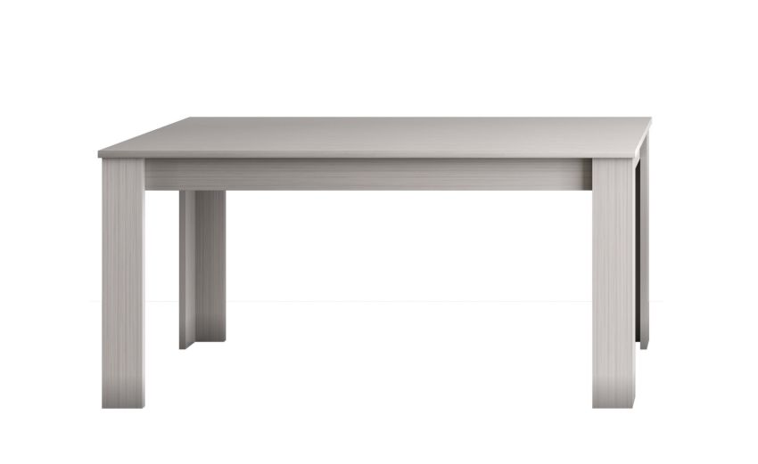 Gilda tavolo allungabile fino a 200 cm frassino ghiaccio-Con piano in pannello melaminico-Legno bianco-Nobilitato-80 cmx160 cm