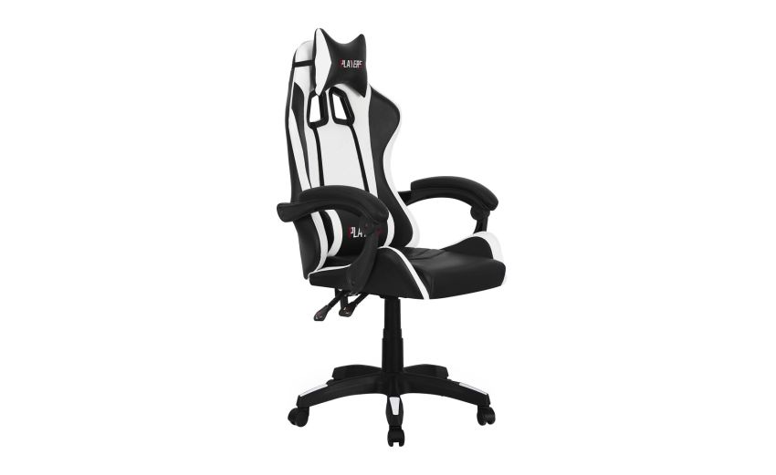 Game poltrona gaming bianca e nera -Elevazione a gas-Bianco-Pvc-115 cmx65 cm Game poltrona gaming bianca e nera -Elevazione a gas-Bianco-Pvc-115 cmx65 cm