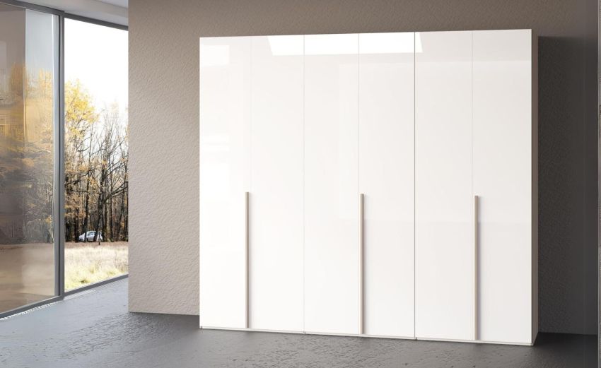 Mia armadio 6 ante battenti olmo delicato/bianco-In pannello nobilitato decorativo -Legno naturale-Nobilitato-238 cmx240 cm Mia armadio 6 ante battenti olmo delicato/bianco-In pannello nobilitato decorativo -Legno naturale-Nobilitato-238 cmx240 cm
