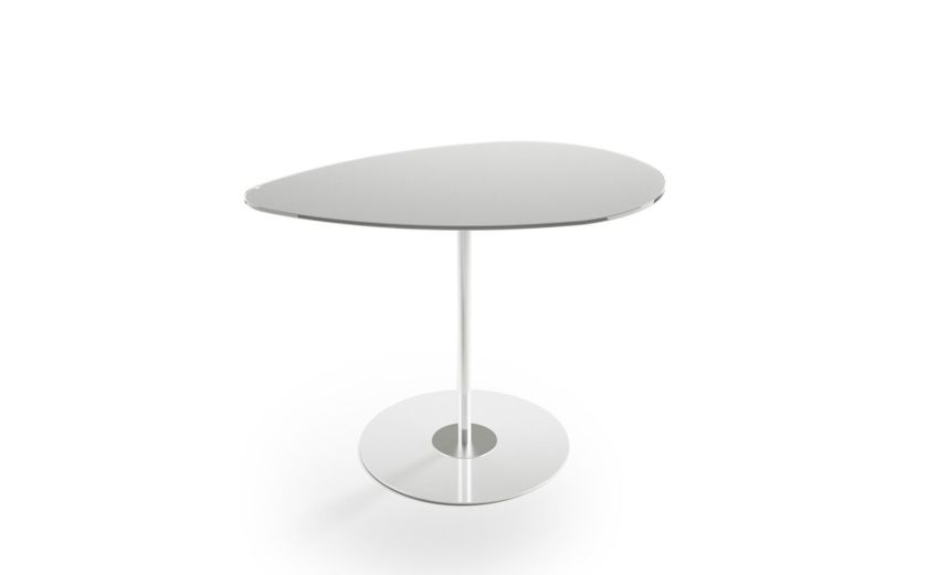 Glass tavolino Dallia a goccia bianco h44 cm--Bianco-Vetro-44 cmx40 cm Glass tavolino Dallia a goccia bianco h44 cm--Bianco-Vetro-44 cmx40 cm