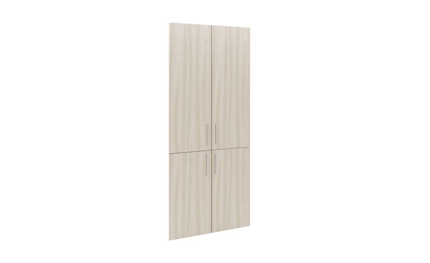 Pixel Set 4 ante betulla -L90 x H210 cm-Legno bianco-Pannello