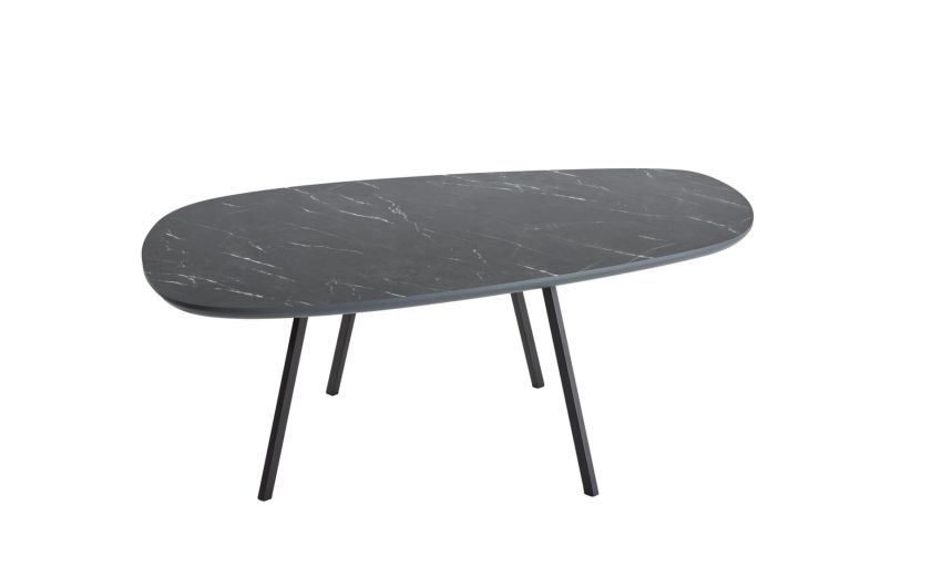 Flor tavolino ovale grande brown/marquinia--Marrone-Pannello-38 cmx109 cm