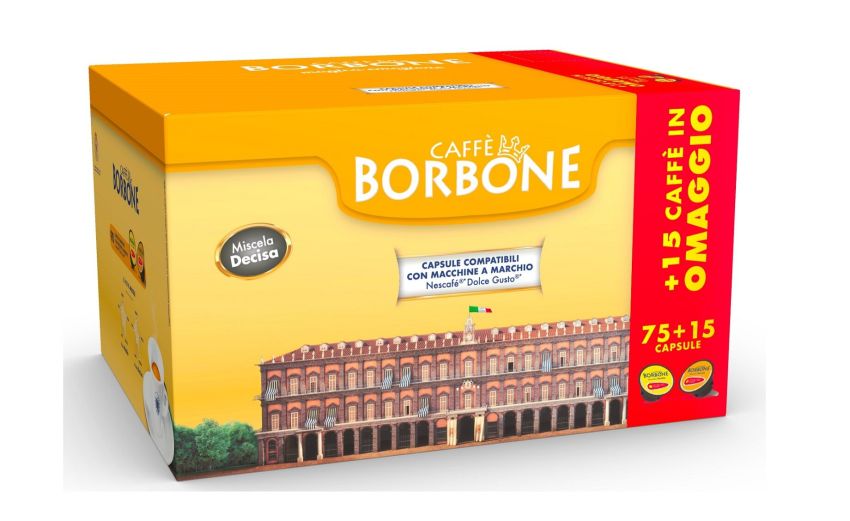 Borbone Box 90 (75+15 omaggio) Capsule caffè miscela Decisa-compatibili con macchine Nescafé Dolce Gusto Borbone Box 90 (75+15 omaggio) Capsule caffè miscela Decisa-compatibili con macchine Nescafé Dolce Gusto