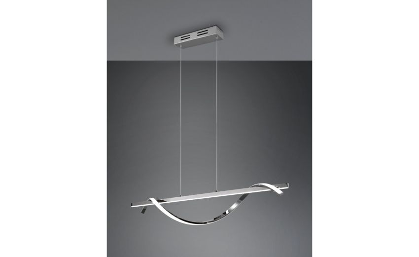 Isabel sospensione in LED cromata--Cromo-Metallo-150 cmx100 cm