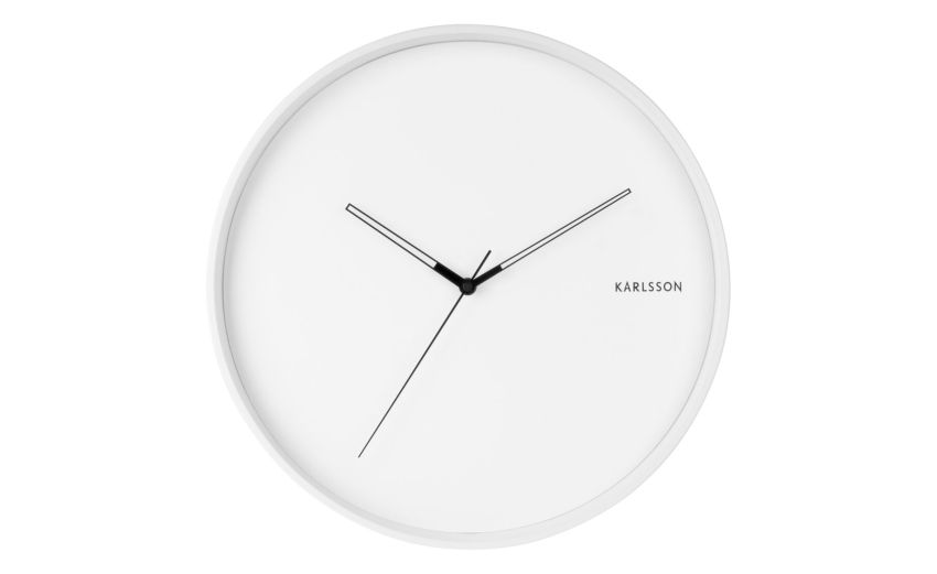 Orologio a muro in metallo bianco--Bianco-Metallo Orologio a muro in metallo bianco--Bianco-Metallo
