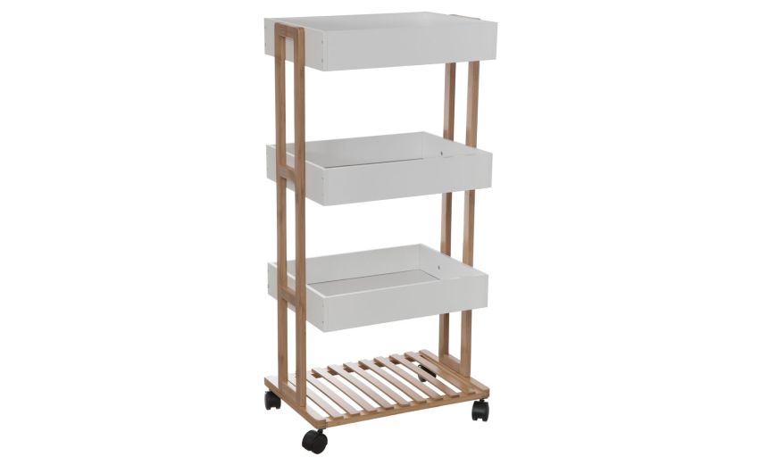 Bamboo carrello 4 piani bianco-Carrello 4 ripiani-Bianco-Bamboo-87 Bamboo carrello 4 piani bianco-Carrello 4 ripiani-Bianco-Bamboo-87