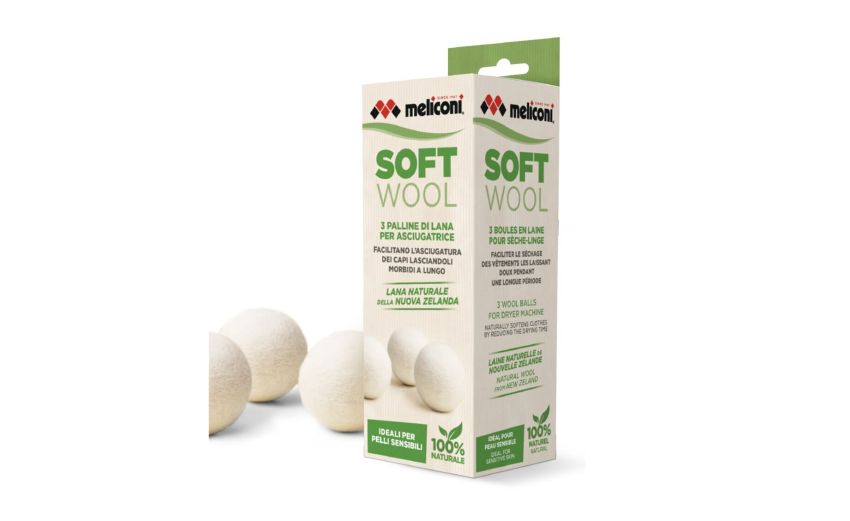 Meliconi 3 palline di lana Soft Wool -per asciugatrice Meliconi 3 palline di lana Soft Wool -per asciugatrice