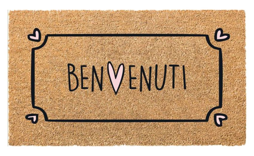 Benvenuto zerbino 40x60 cm--Marrone-Fibra di cocco-60 cmx40 cm Benvenuto zerbino 40x60 cm--Marrone-Fibra di cocco-60 cmx40 cm