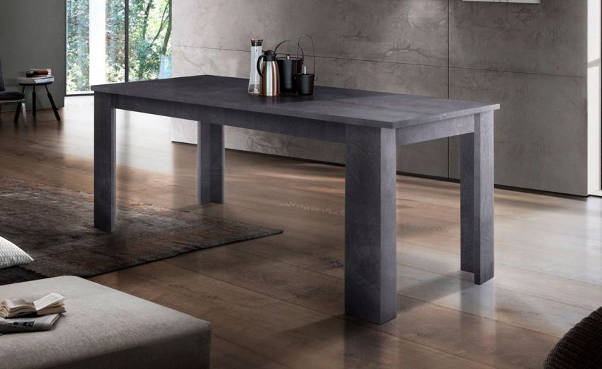 Jesi tavolo allungabile spatolato ardesia--Pietra scura-Laminato-75 cmx140 cm Jesi tavolo allungabile spatolato ardesia--Pietra scura-Laminato-75 cmx140 cm