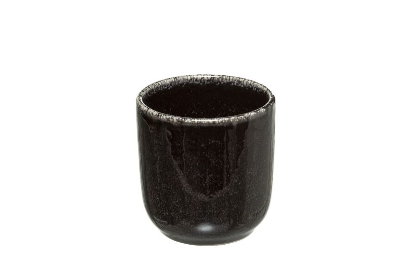 Terre tazzina caffè in terracotta nera 100 ml- -Nero-Terracotta