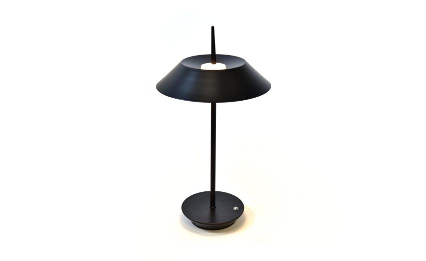 Chic lampada da tavolo ricaricabile nero con LED--Nero-Metallo Chic lampada da tavolo ricaricabile nero con LED--Nero-Metallo