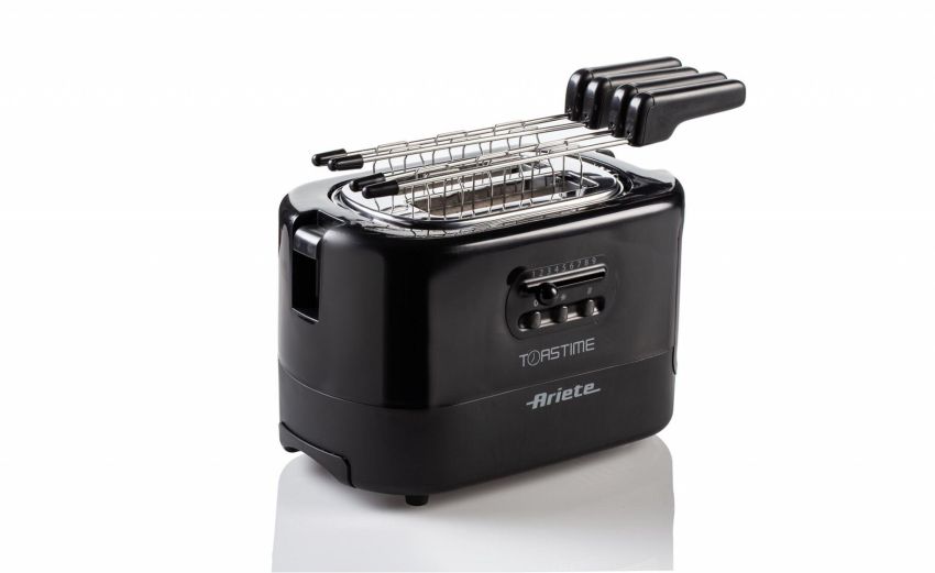 Ariete Tostapane a 2 fette con pinze Toastime 0159--Nero--18 cmx27 Ariete Tostapane a 2 fette con pinze Toastime 0159--Nero--18 cmx27