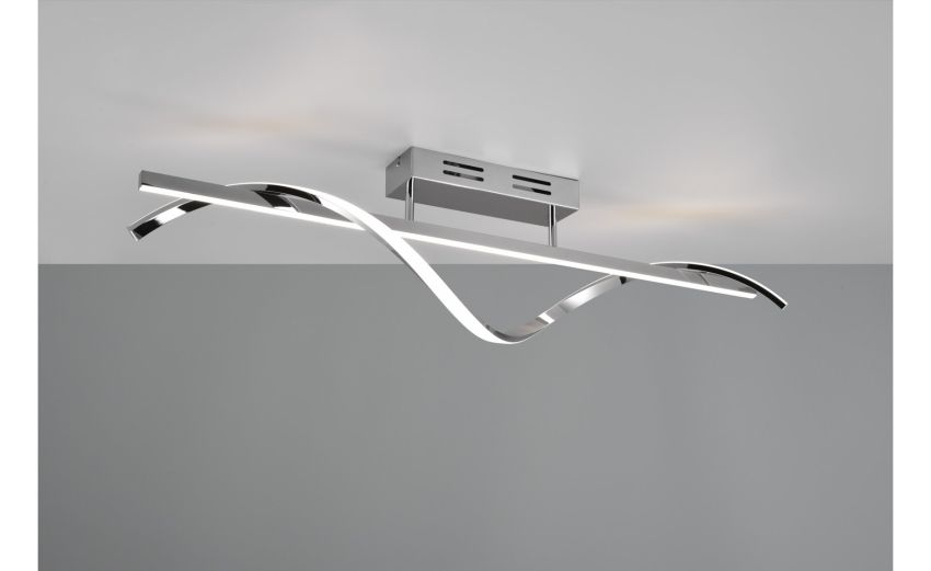 Isabel plafoniera LED cromo L100 cm--Cromo-Metallo-25 cmx100 cm