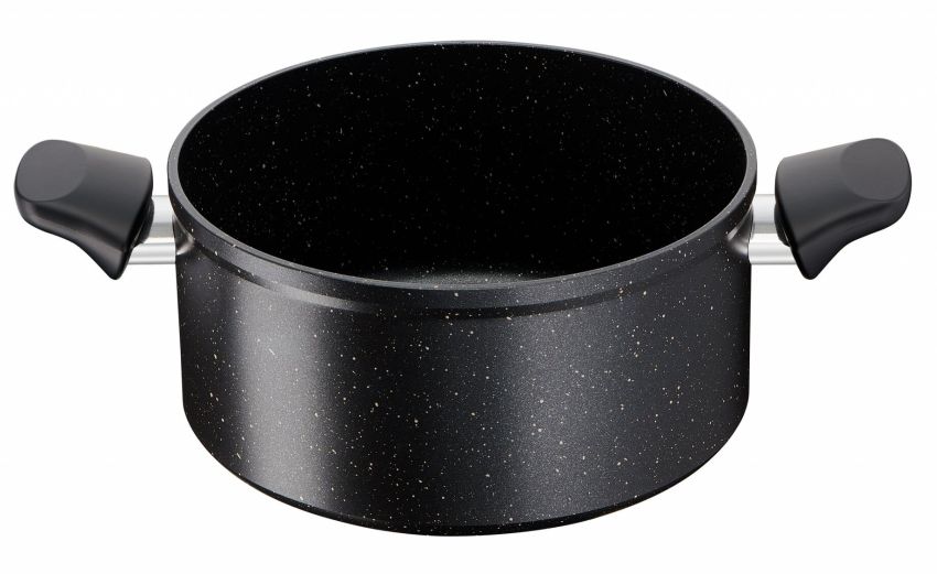Casseruola 2 manici in alluminio nero Ø20 cm- -Nero-Alluminio Casseruola 2 manici in alluminio nero Ø20 cm- -Nero-Alluminio