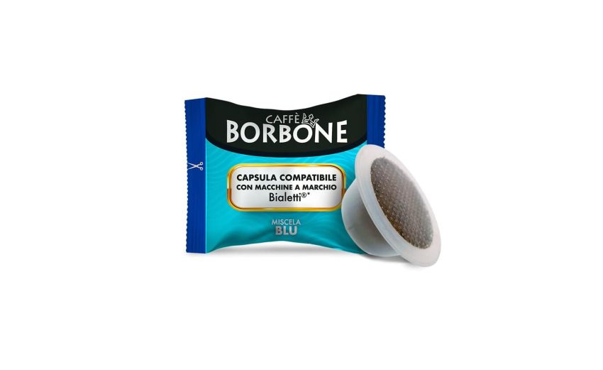 Borbone Box 100 capsule Caffè miscela Blu-Compatibili con macchine caffè Bialetti Borbone Box 100 capsule Caffè miscela Blu-Compatibili con macchine caffè Bialetti