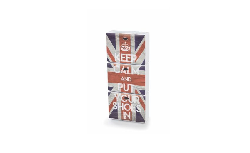 Keep calm scarpiera 3 scomparti---Polipropilene-118 cmx51 cm