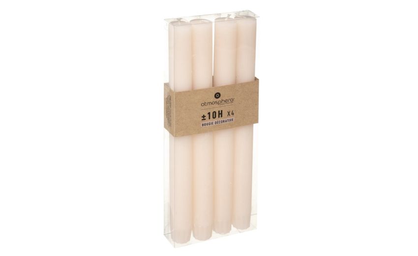 Rustic set 4 candele rosa H25 Rustic set 4 candele rosa H25