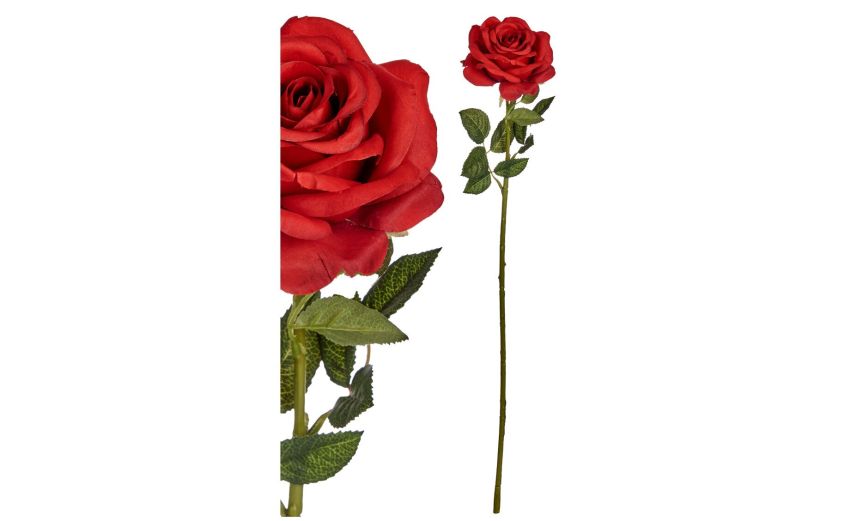Rosa fiore artificiale rosso H65 cm- -Rosso-Plastica Rosa fiore artificiale rosso H65 cm- -Rosso-Plastica