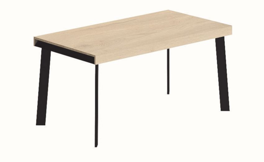 Favignana tavolo allungabile rovere sbiancato-Con piano in pannello melaminico-Legno bianco-Pannello-76