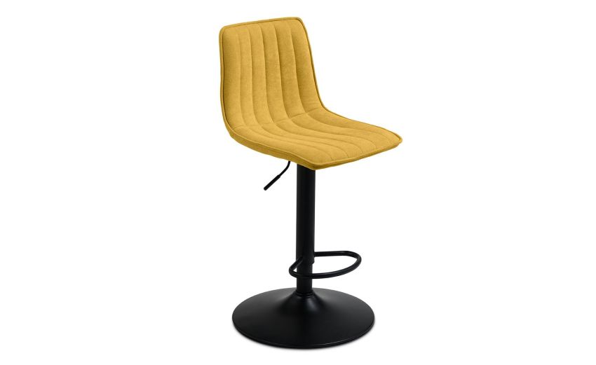 Brenta sgabello in tessuto giallo-Struttura in metallo verniciato-Giallo-Tessuto-91 cmx45 cm