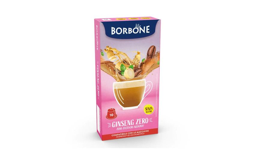 Borbone Box 10 Capsule Ginseng Zero-per bevanda solubile compatibile Nespresso Borbone Box 10 Capsule Ginseng Zero-per bevanda solubile compatibile Nespresso