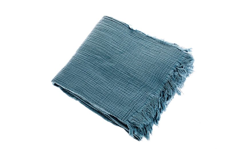 Miki copritutto 130x170 cm azzurro- --100% Cotone-Singolo Miki copritutto 130x170 cm azzurro- --100% Cotone-Singolo
