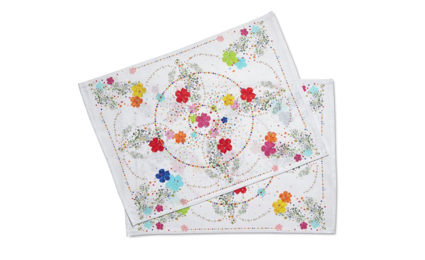 Natura set 2 tovagliette 35x50 cm -Collezione Salvatore Piccione--100% Cotone Panama-50 cmx35 cm