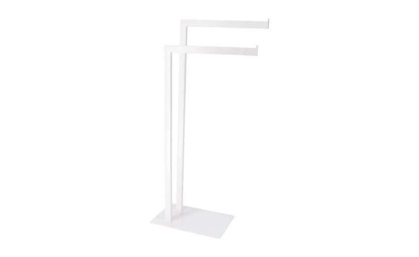 Piantana portasalviette in metallo bianco H81 cm- -Bianco-Metallo-81 cmx40 cm Piantana portasalviette in metallo bianco H81 cm- -Bianco-Metallo-81 cmx40 cm