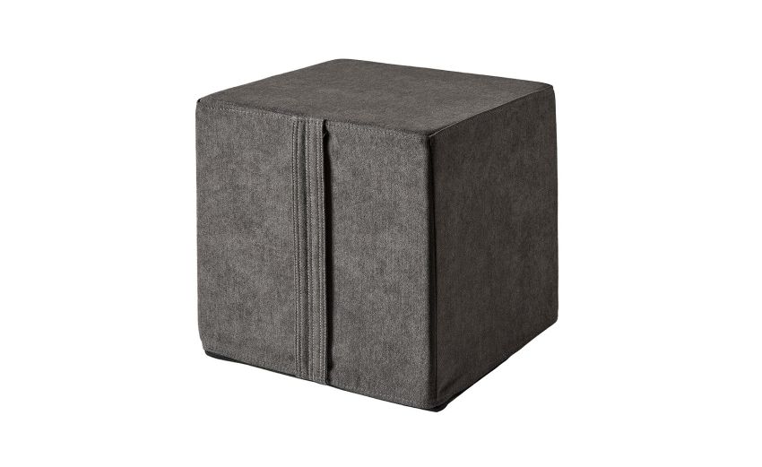 Cubo pouf enjoy lux grigio scuro con maniglia laterale --Grigio scuro-Poliestere-39 cmx39 cm Cubo pouf enjoy lux grigio scuro con maniglia laterale --Grigio scuro-Poliestere-39 cmx39 cm